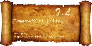 Temesvári Lilla névjegykártya