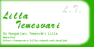lilla temesvari business card